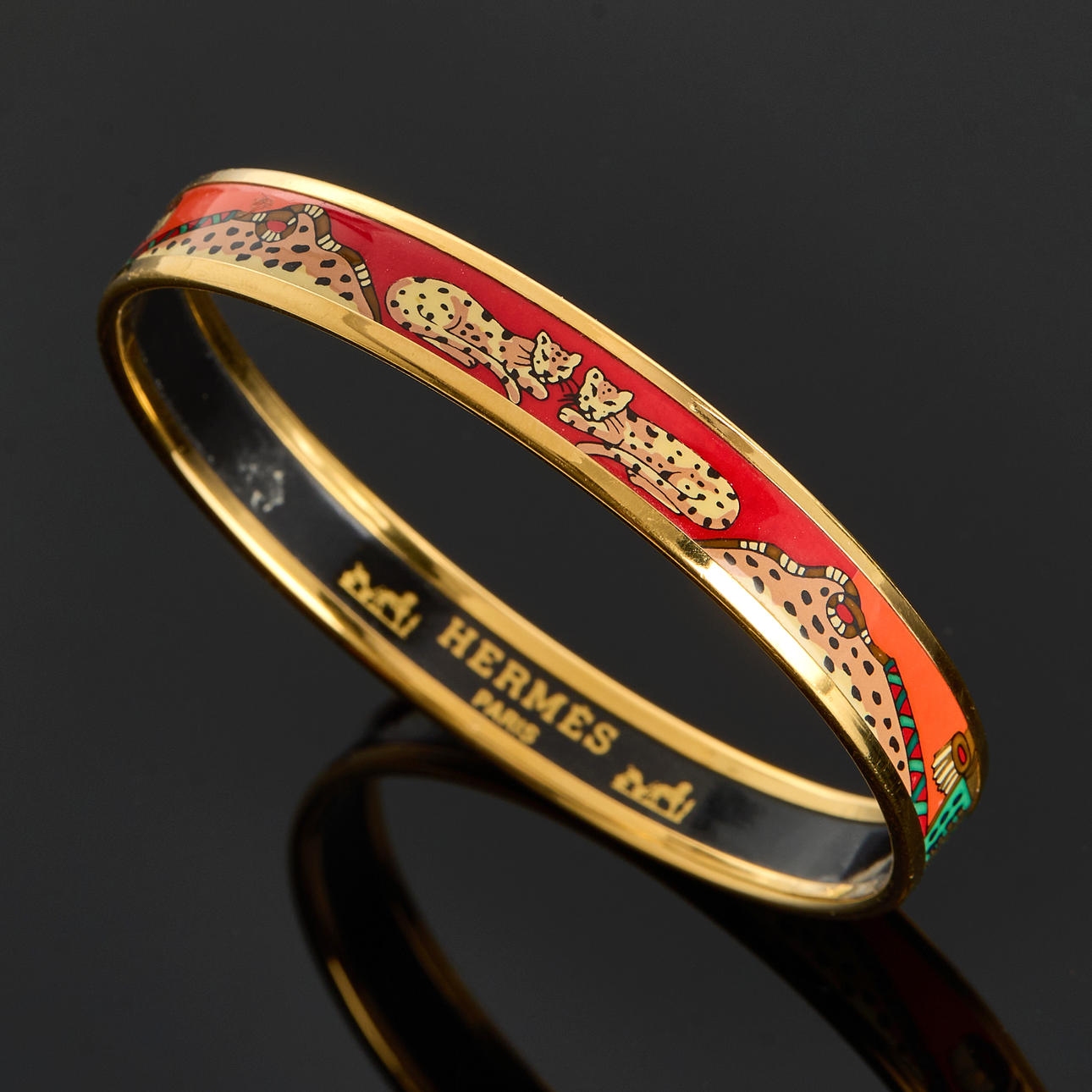 HERMÉS, Armreif, Leopardenmotiv.