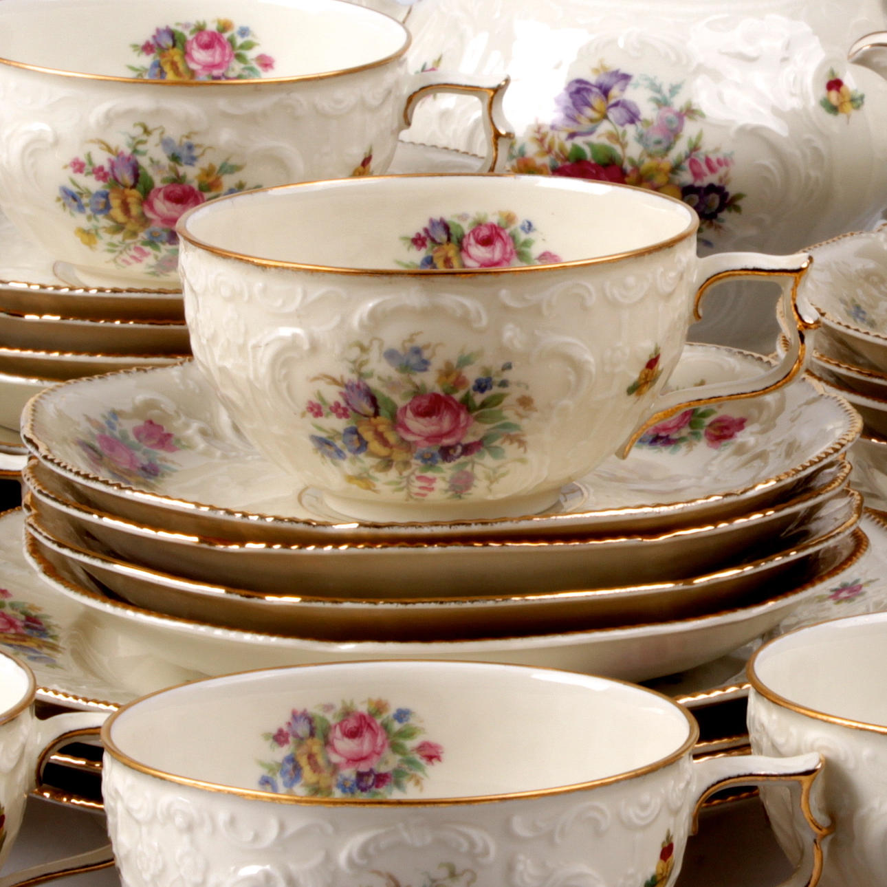 TESERVIS, 40 delar, porslin, "Sanssouci", Rosenthal.