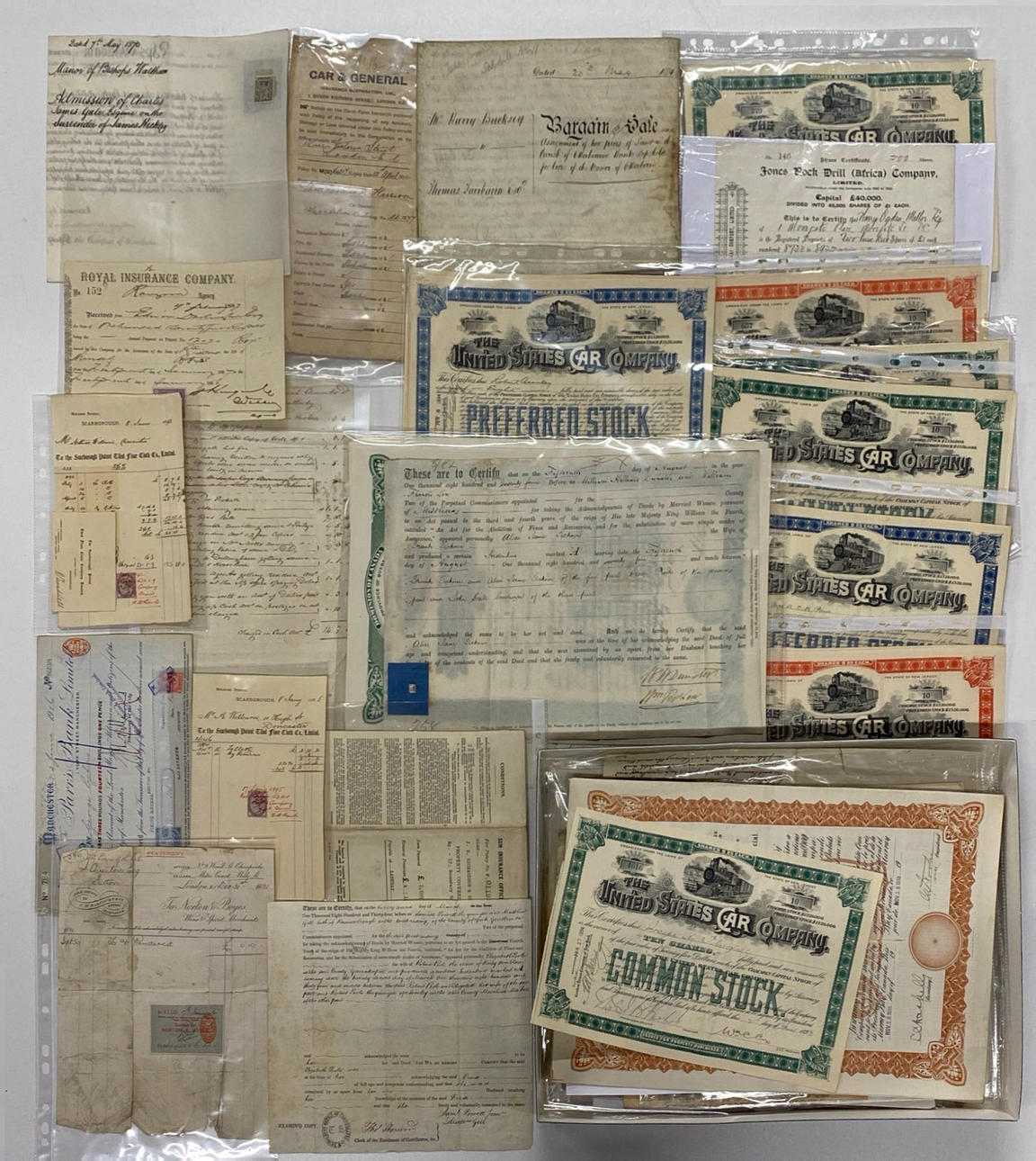 ANTAL HISTORISKA AKTIECERTIFIKAT.