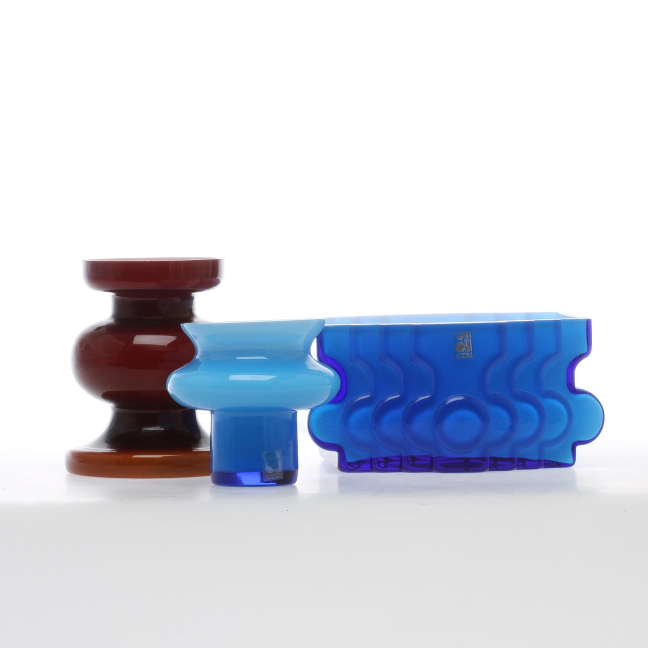 VASER, 3 st, glas, P. O Ström.