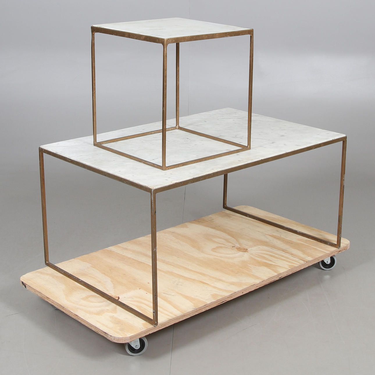 COFFEE TABLE and SIDE TABLE, 2 pieces. 2000s.