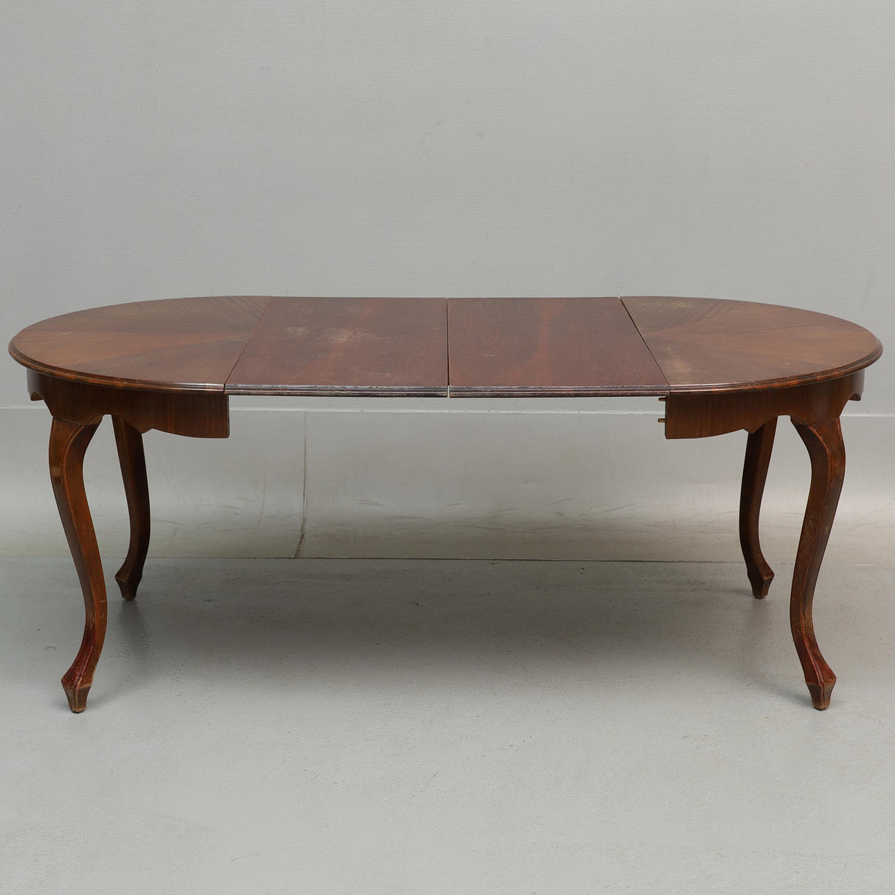 TABLE, wood, 2 pcs. 20th century Rococo style insert plates.