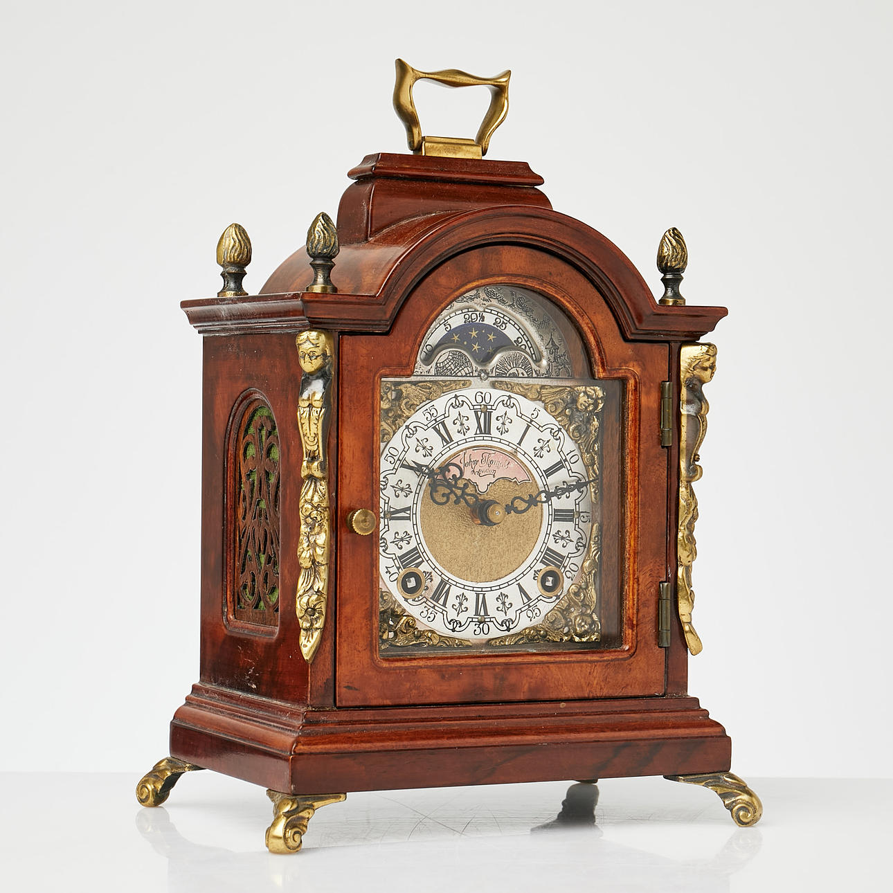 JOHN THOMAS, a moon phase table clock, WUBA, London, second half
