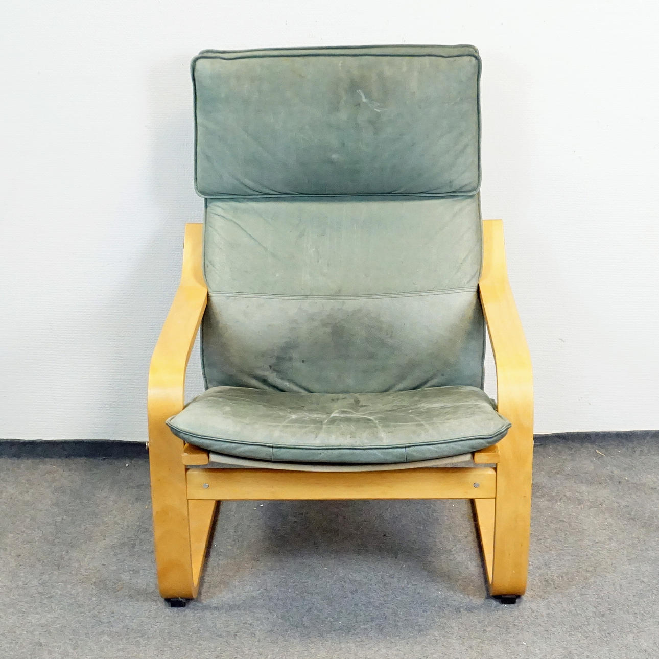 Armchair, leather, “Points”, Ikea.