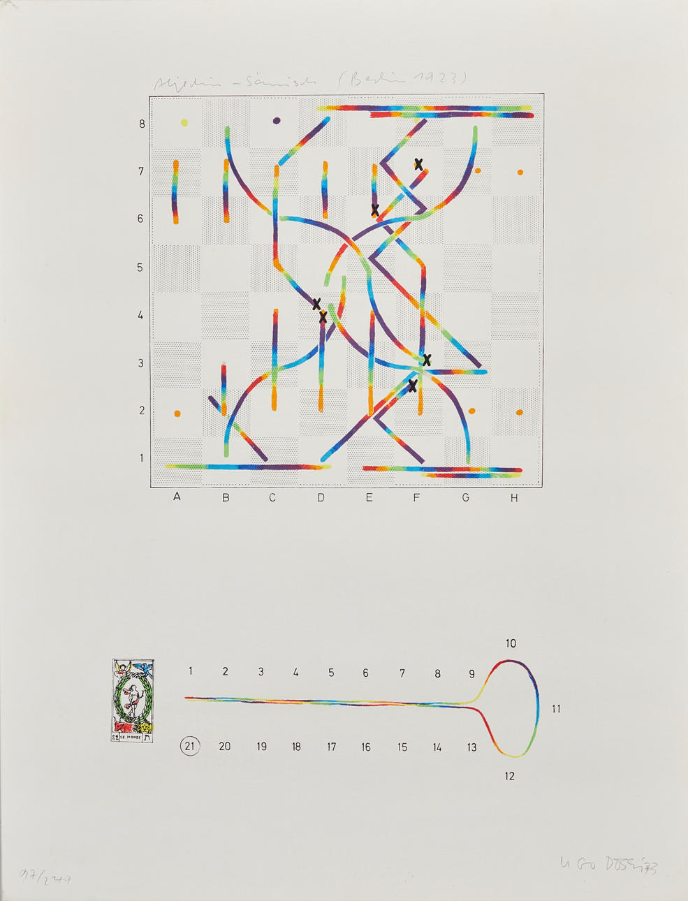 UGO DOSSI (GEB. 1943). Chess graphics.