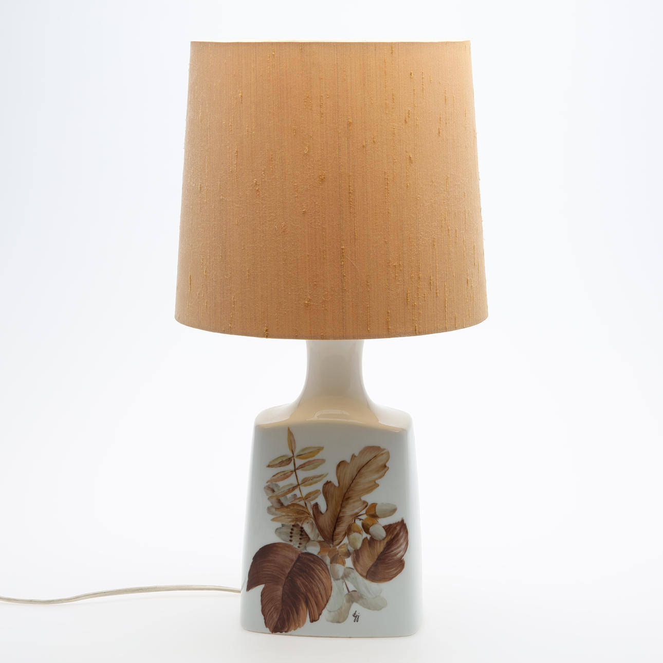 BORDSLAMPA, porslin med skärm.