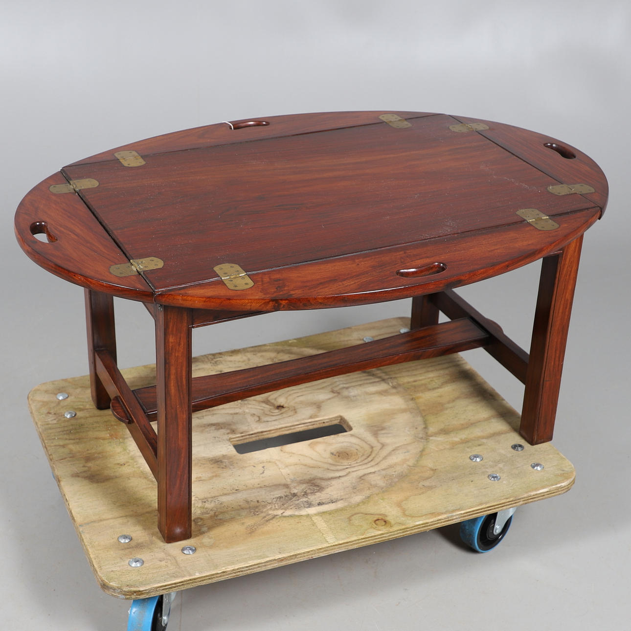 A BUTLER'S STYLE REPRODUCTION TRAY TOP LOW TABLE. Furniture - Other ...