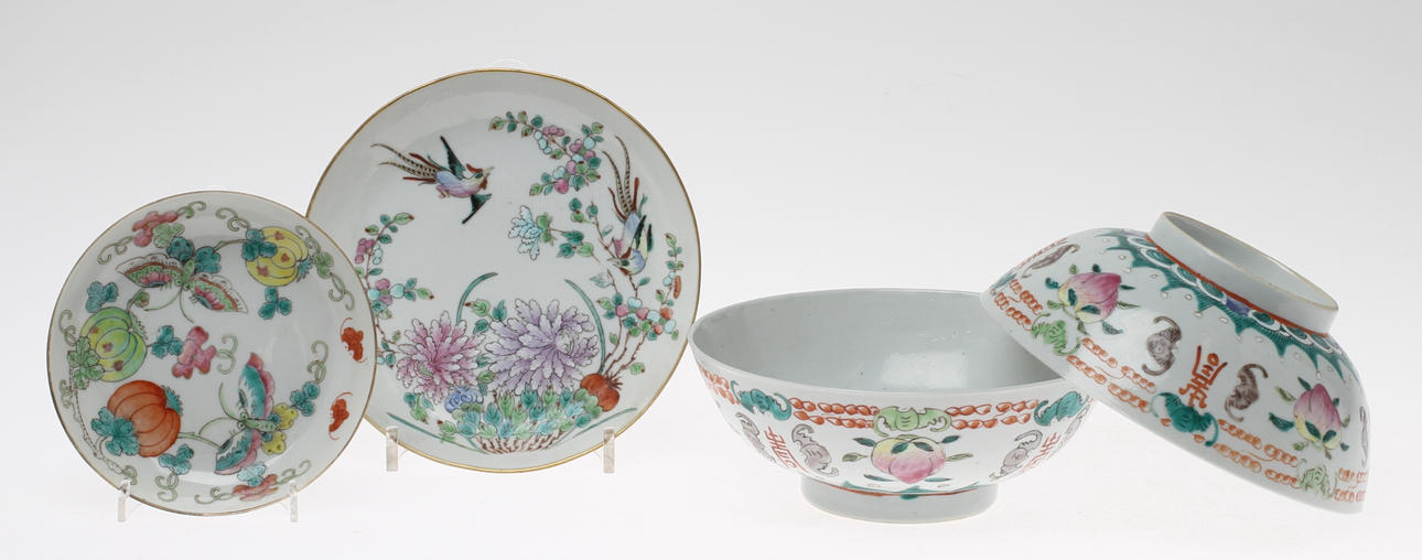 SKÅLAR, 2 st, FAT, 2 st , porslin, Kina.