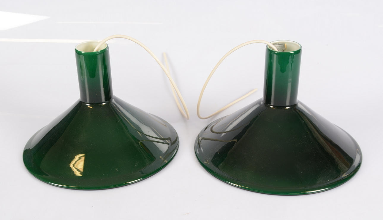 TAKLAMPOR, glas, 1-par, Holmegaard, Danmark, 1900-talets andra hälft.