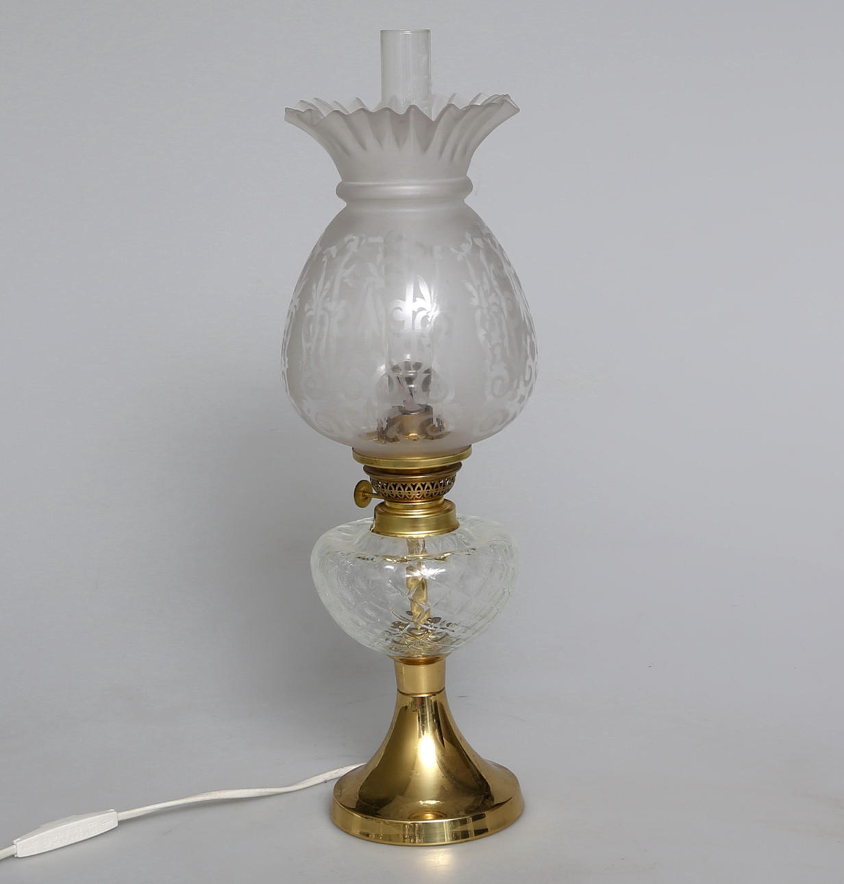 BORDSLAMPA, mässing, Texa, 1900-tal.