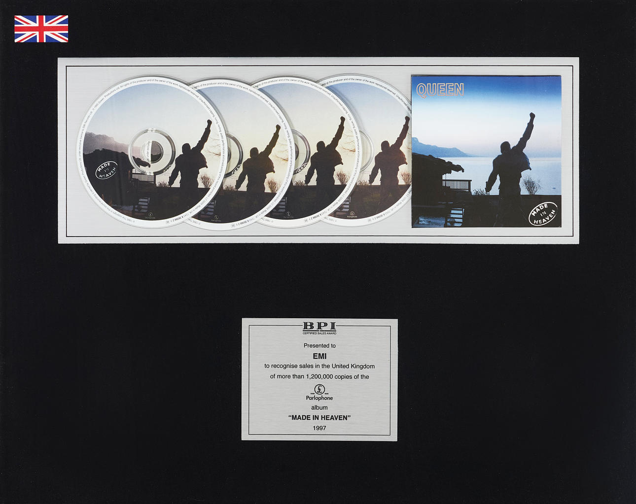 QUEEN, „Made in Heaven“, 1997, VERKAUFSPREIS, BPI.