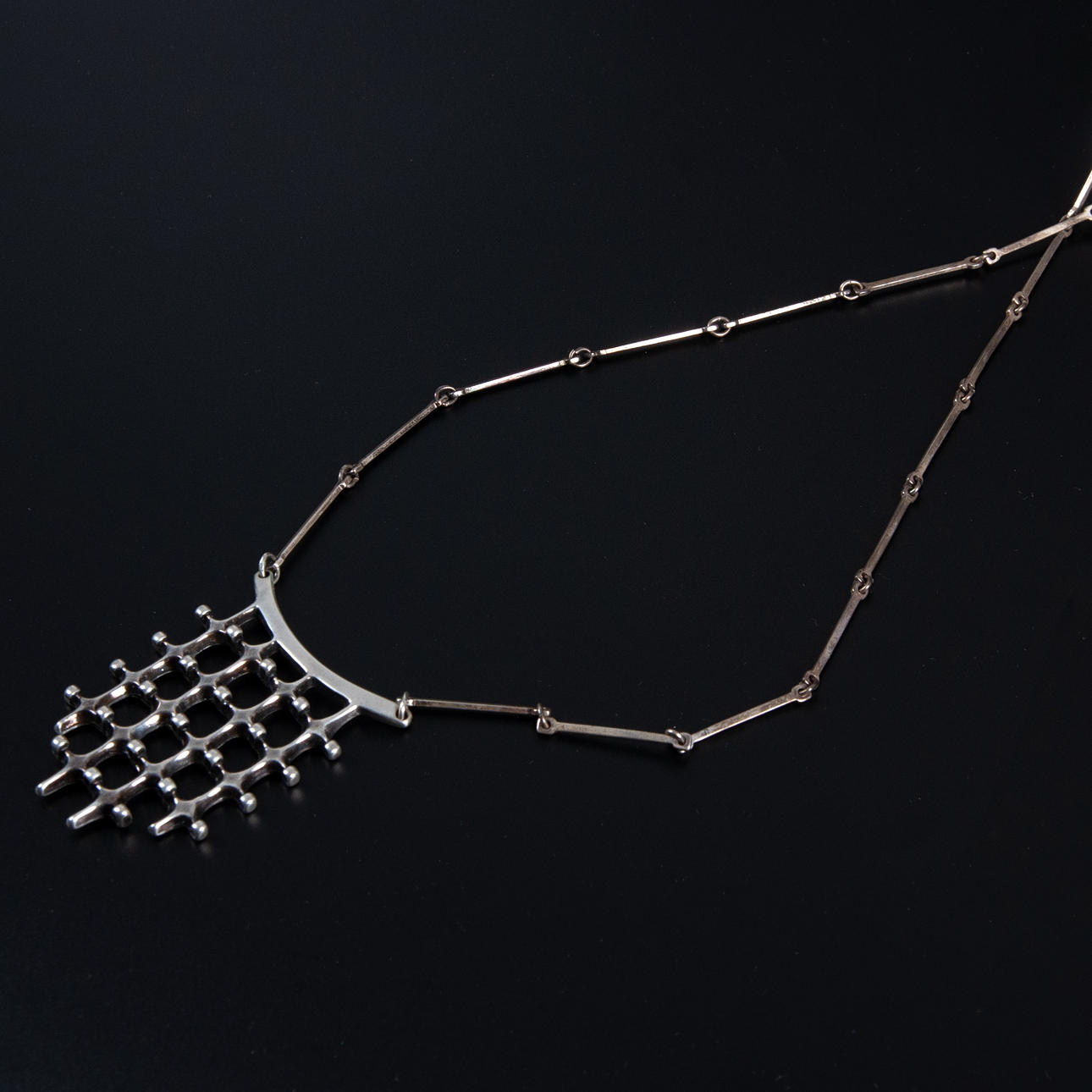 UNI DAVID ANDERSEN. Halskæde, sølv, Norge.