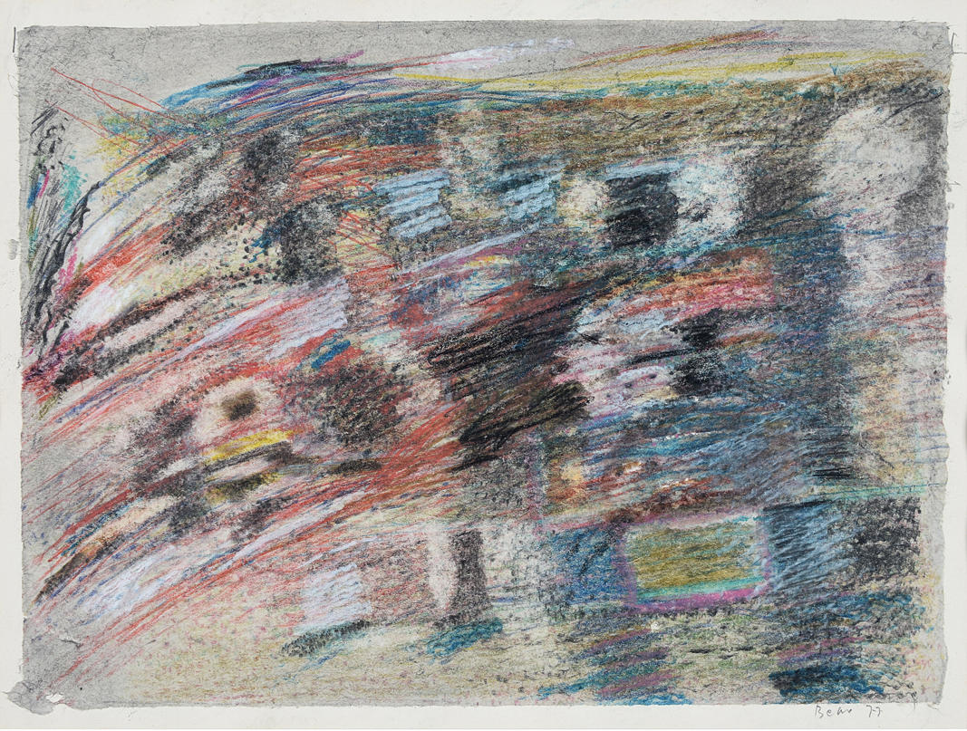 BEHR. “Expressive study.” Mixed media on paper. Dating 1977.