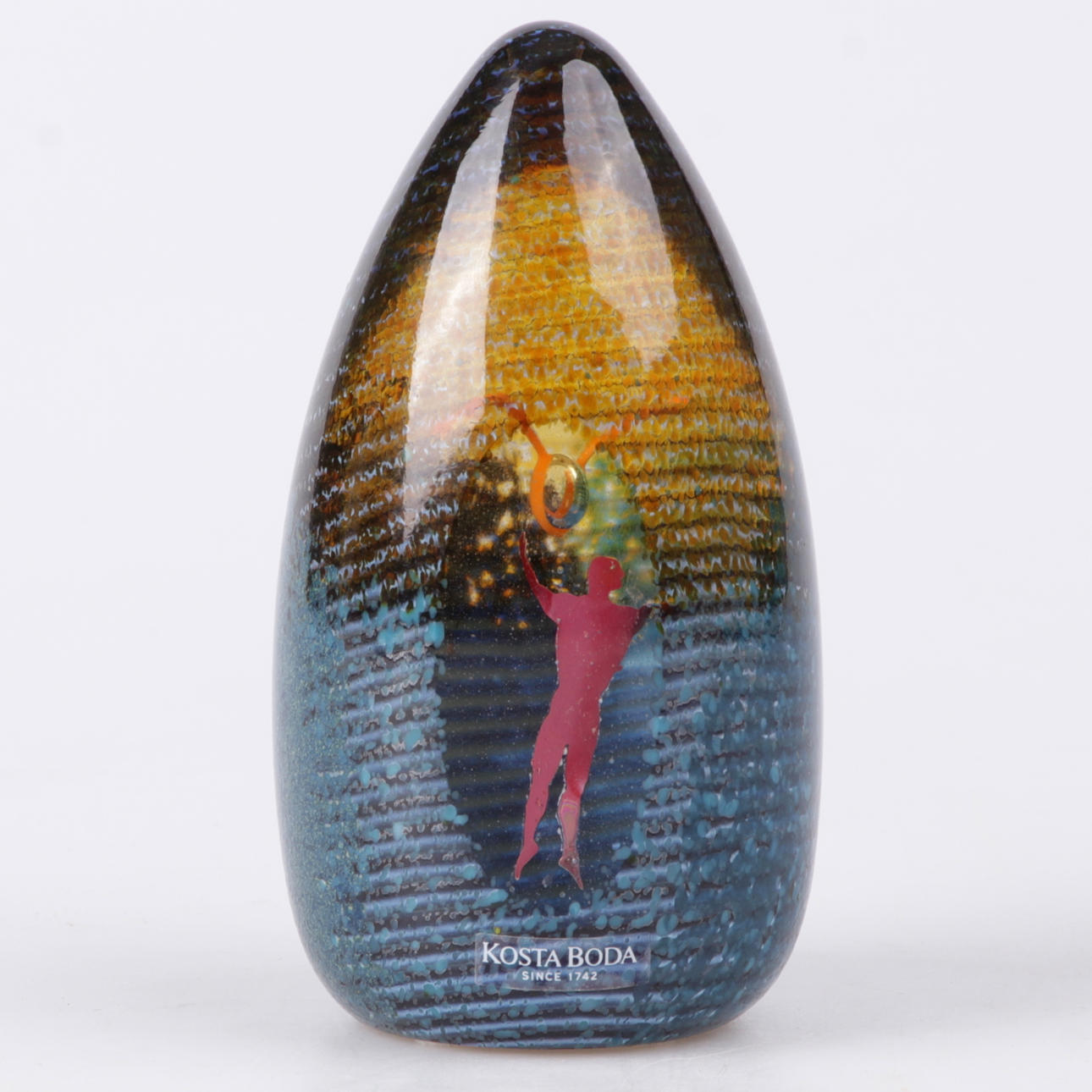 SKULPTUR, på sockel, glas, Bertil Vallien, Kosta Boda, signerad.