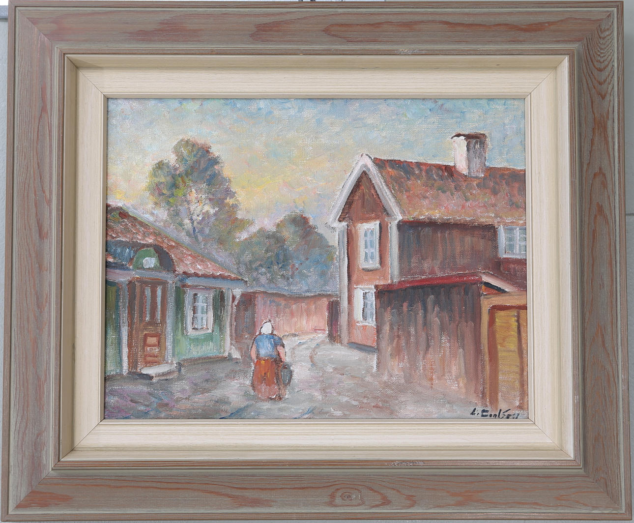 LAGE CARLSSON. Kalmarmotiv, 2 st, olja på duk, signerade.