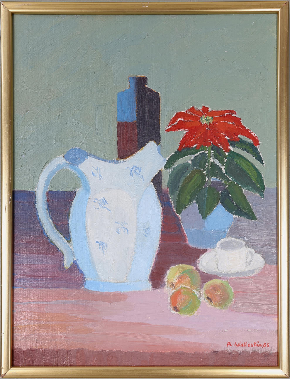 RAYMOND WALLENTIN. Blomsterstilleben, olja på duk, signerad och daterad.