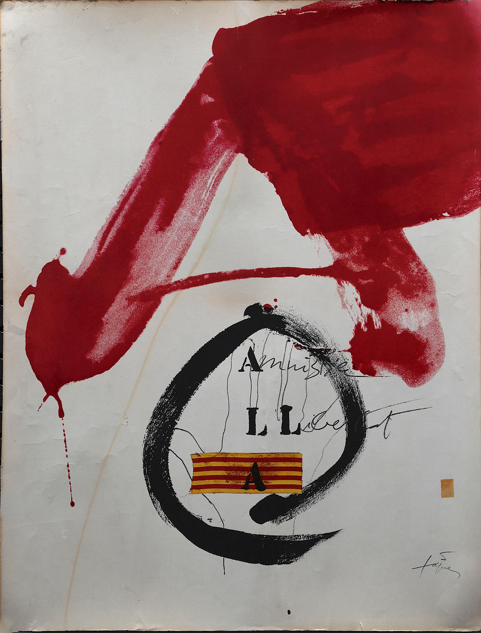 ANTONI TÀPIES. "Amnistia Llibertat".