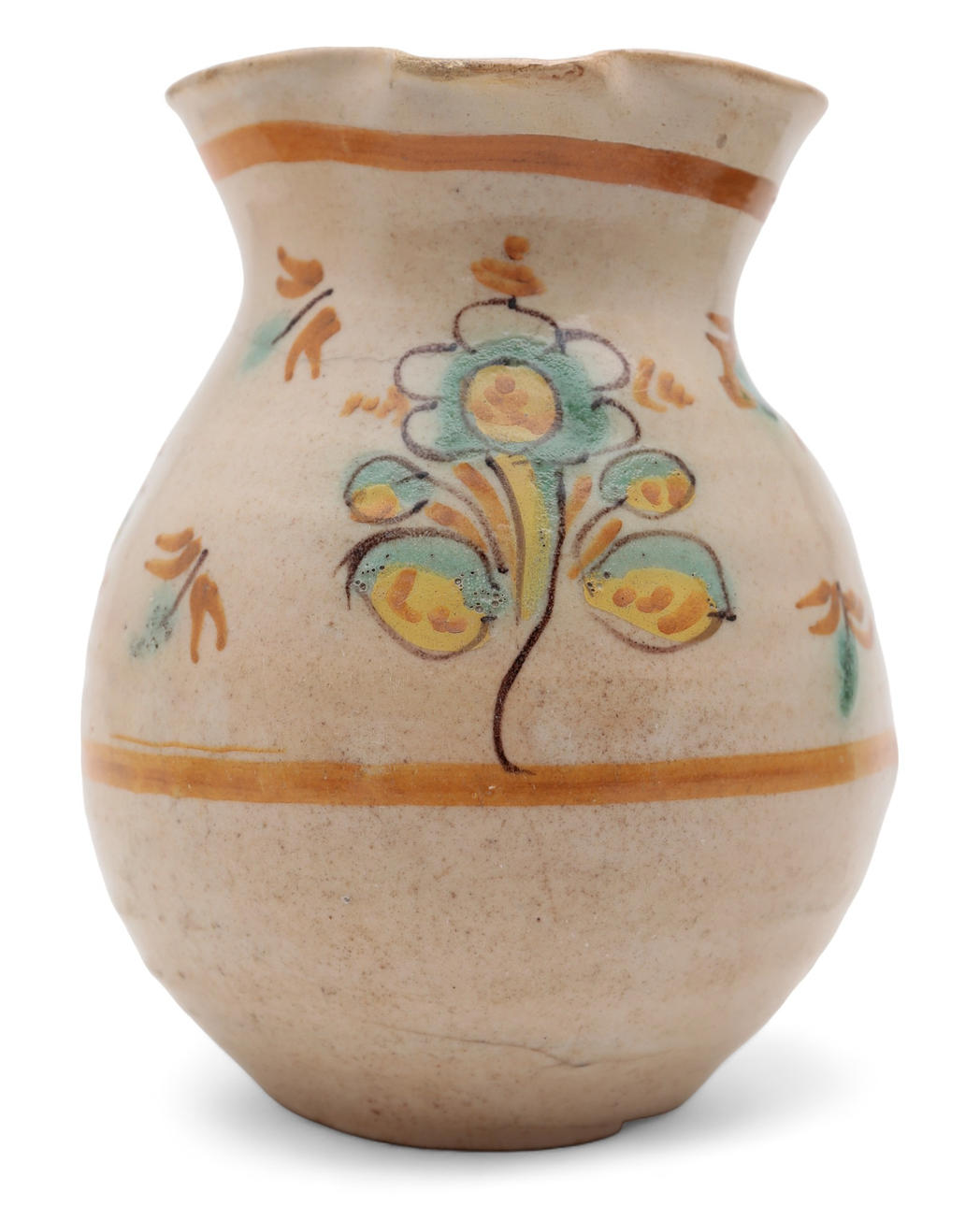 Talavera earthenware jug, 19th Century.