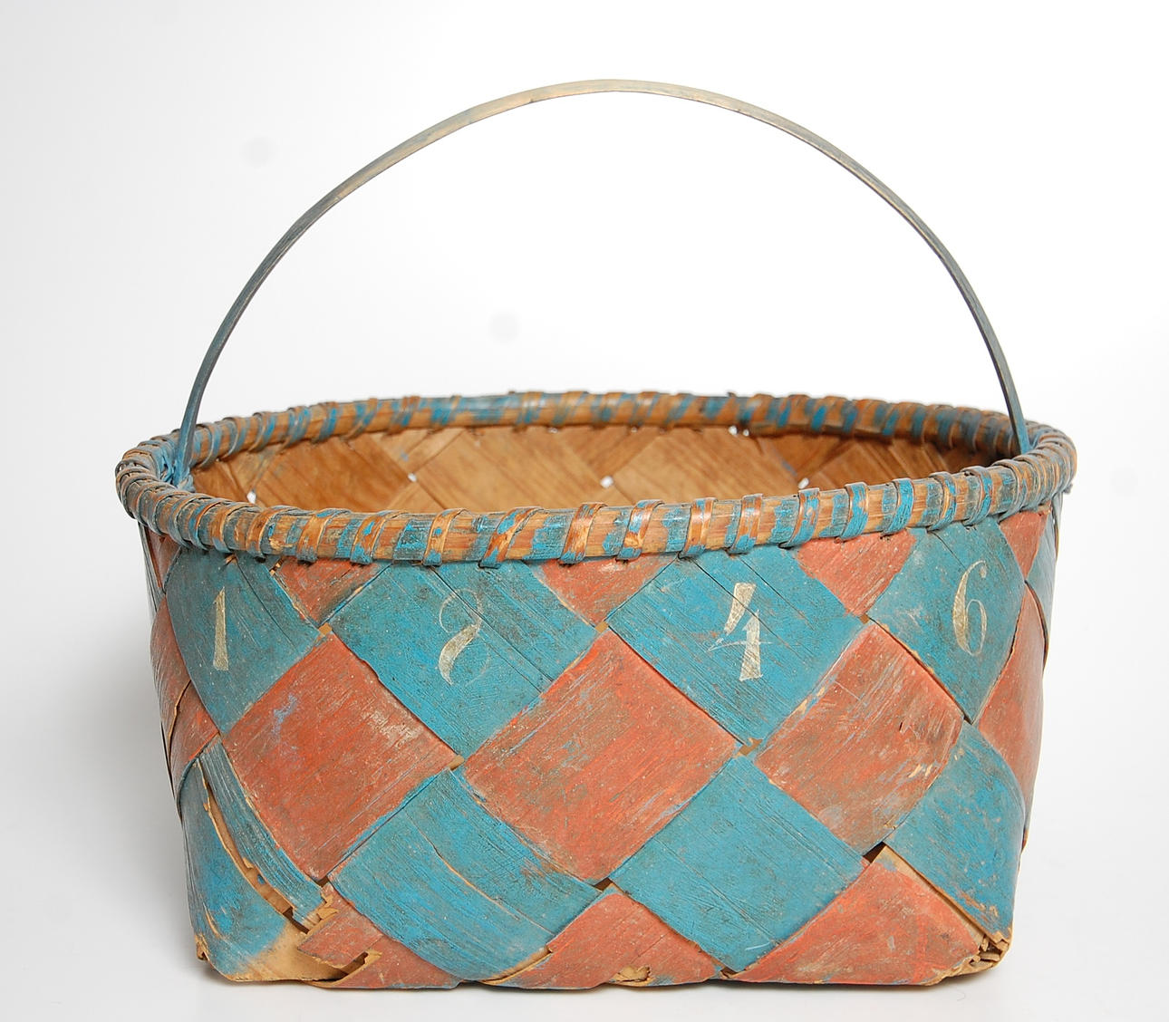 KORG, allmoge, Hälsingland, märkt H B S D daterad 1846.