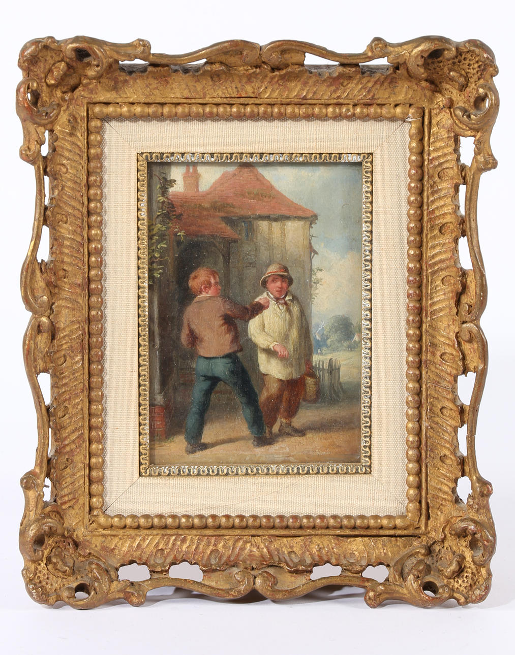 ATTRIBUTED TO THOMAS WEBSTER (BRITISH, 1800-1886) 'THE CHALLENGE'.