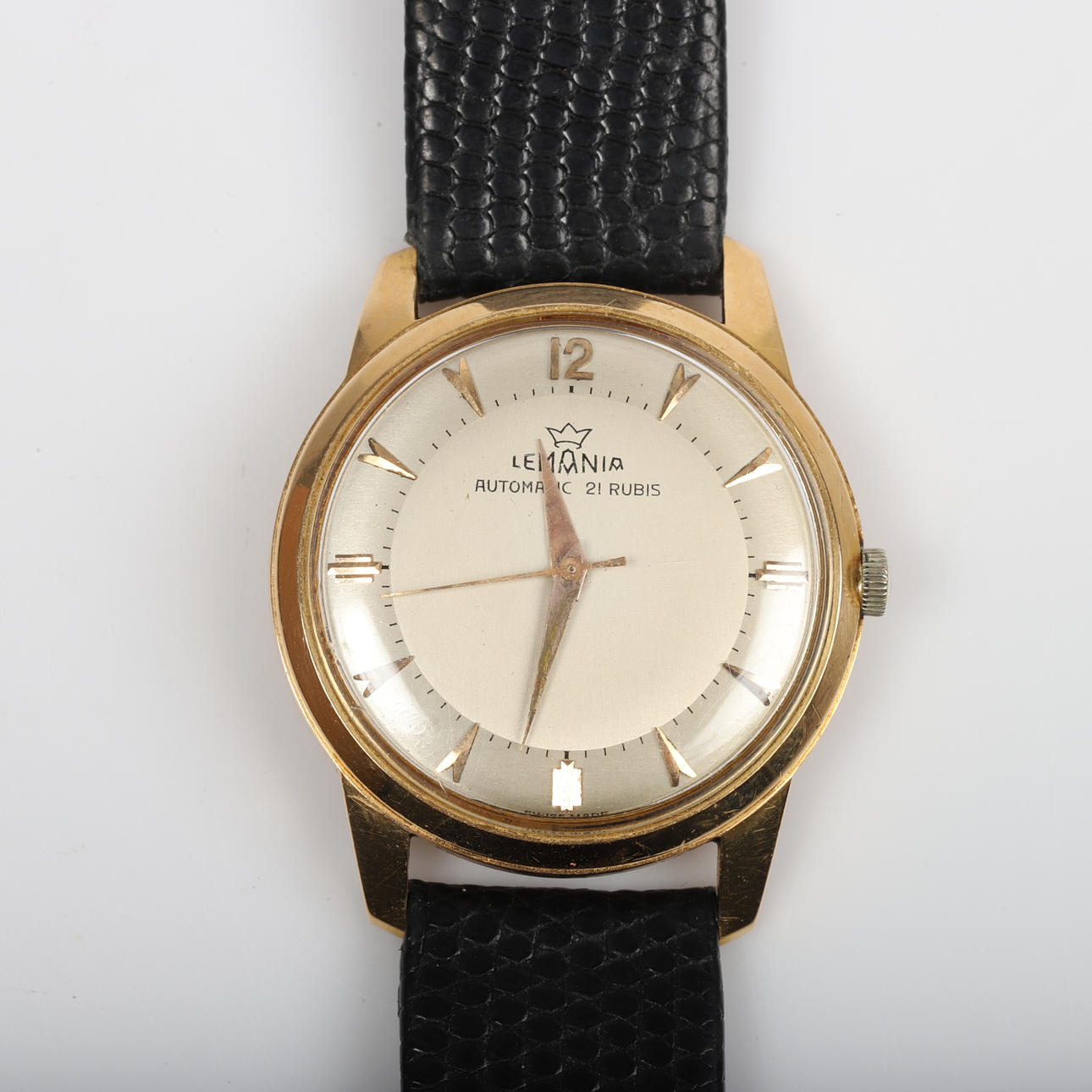WRISTWATCH, Lemania Automatic, 18 K gold.