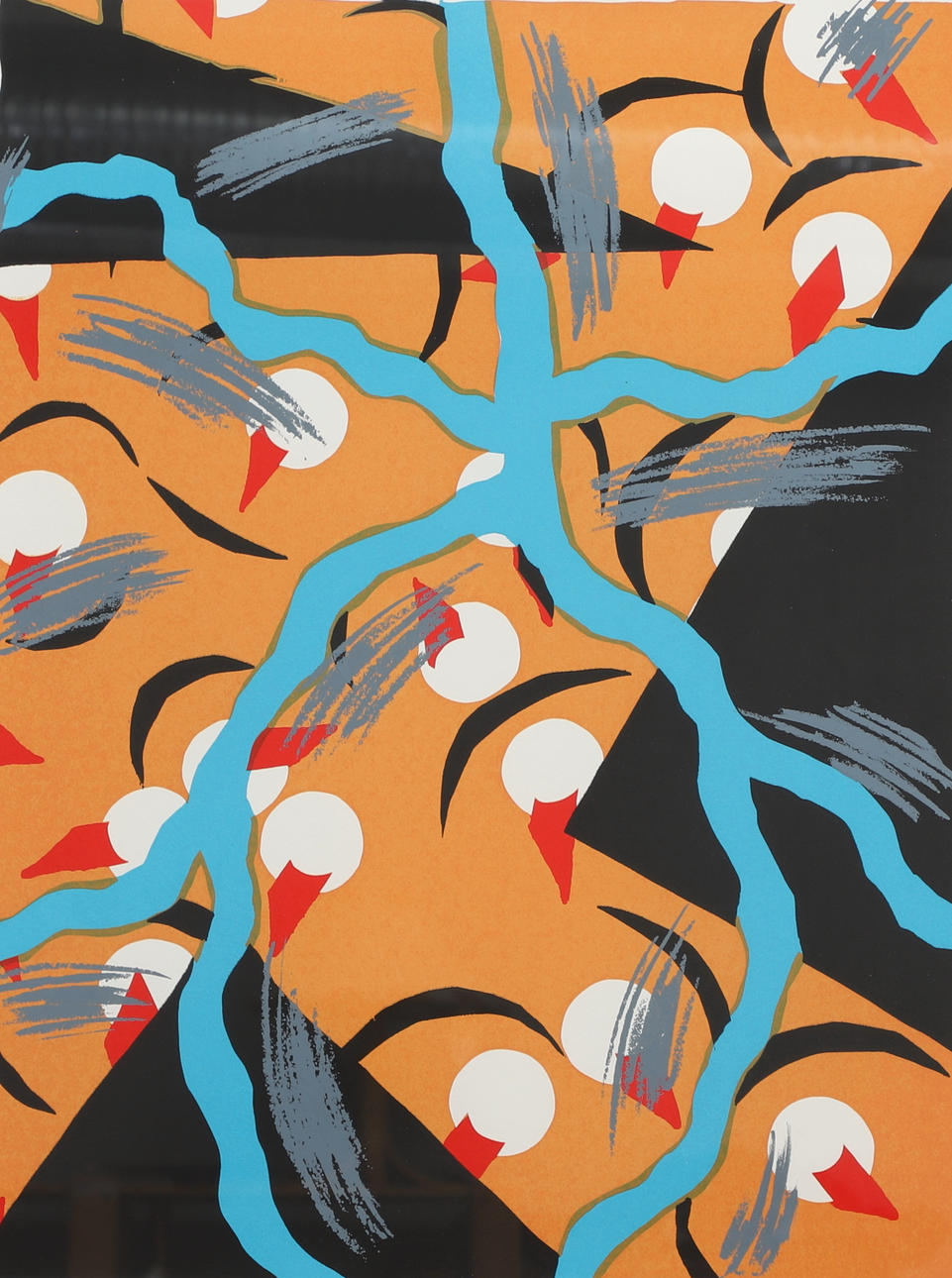 OLLE KÅKS. Lithograph, composition, signed, numbered 22/50.