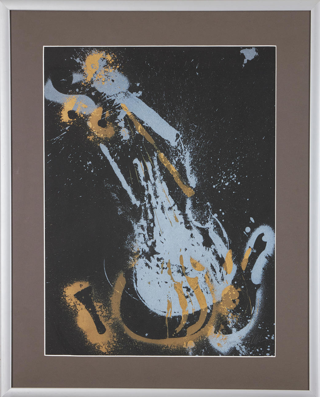 FERNANDEZ ARMAN. Violin, signed, colour lithograph.