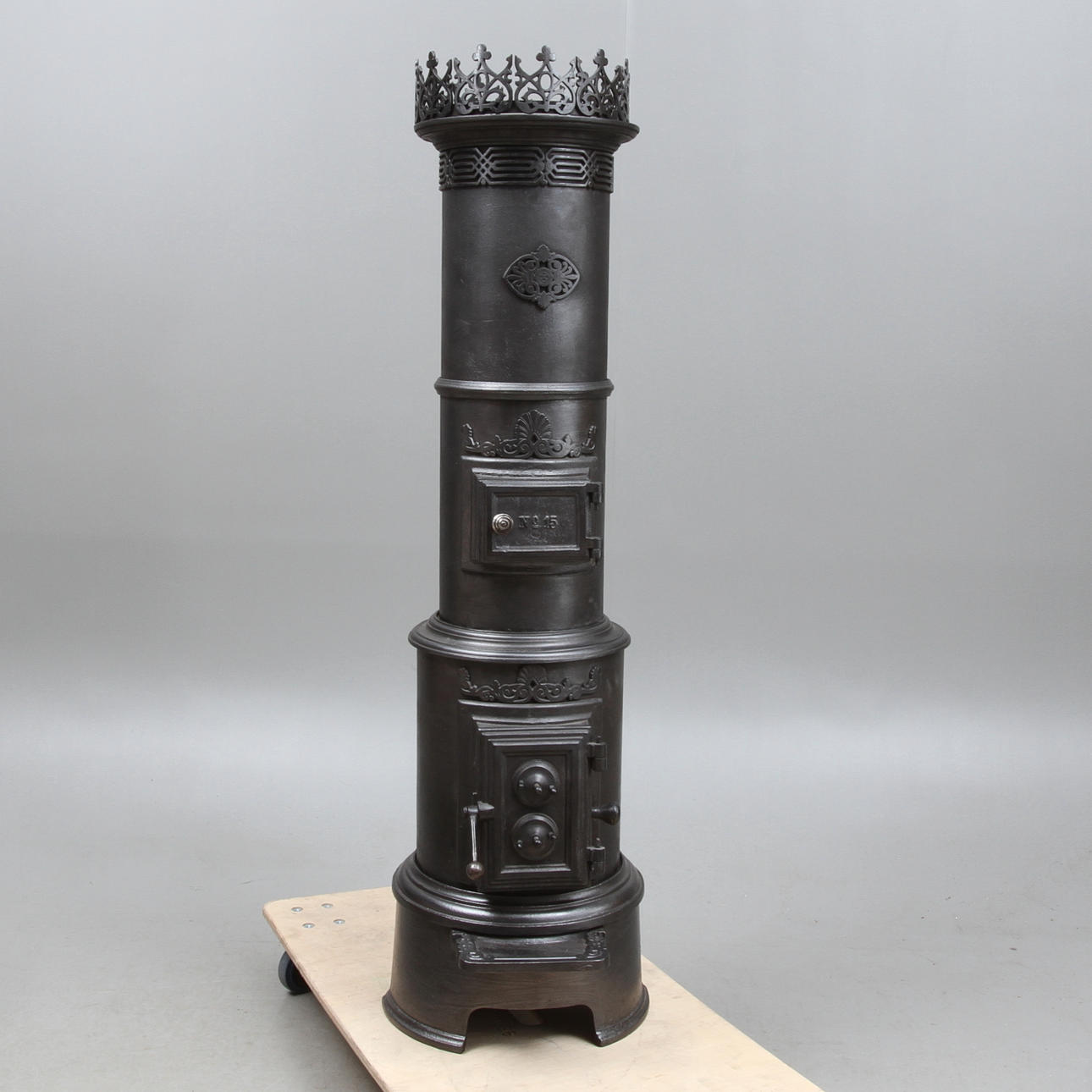 KAMIN, gjutjärn, märkt No 15, möjligen Eidsfoss Verk.