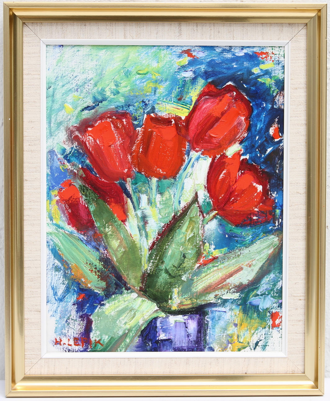 HUGO LEPIK. Olja på duk, signerad.