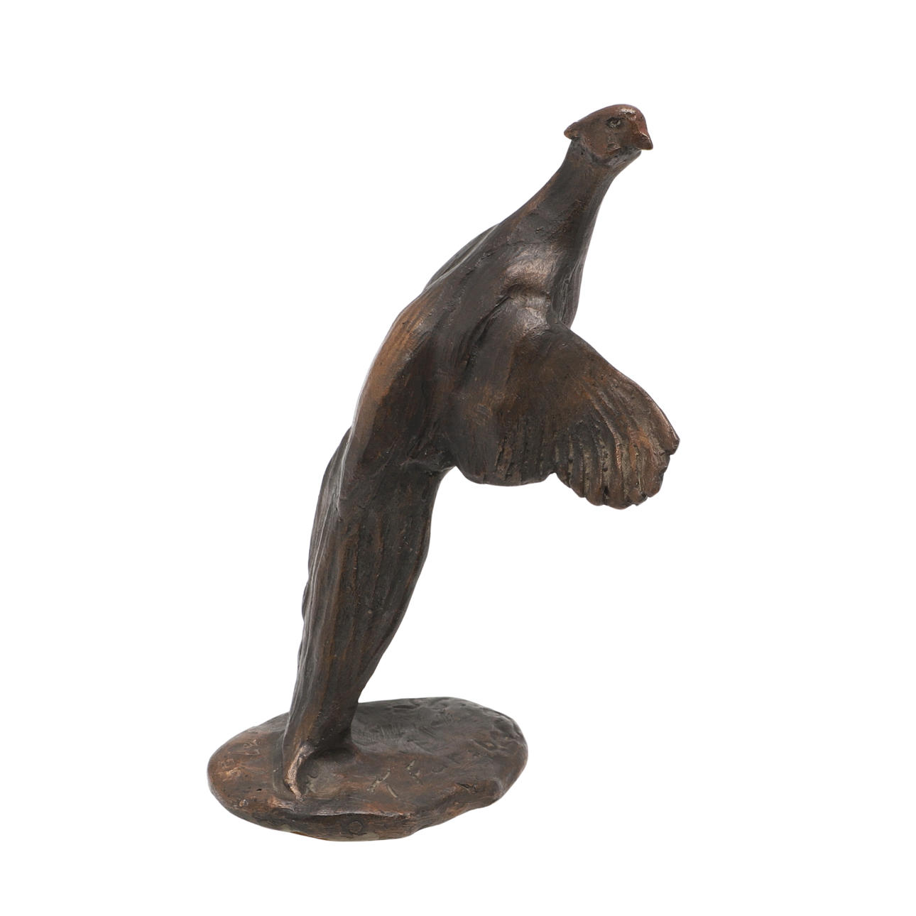 TORBJORN FORSBERG (BORN 1949) - BRONZE OF A PHEASANT.