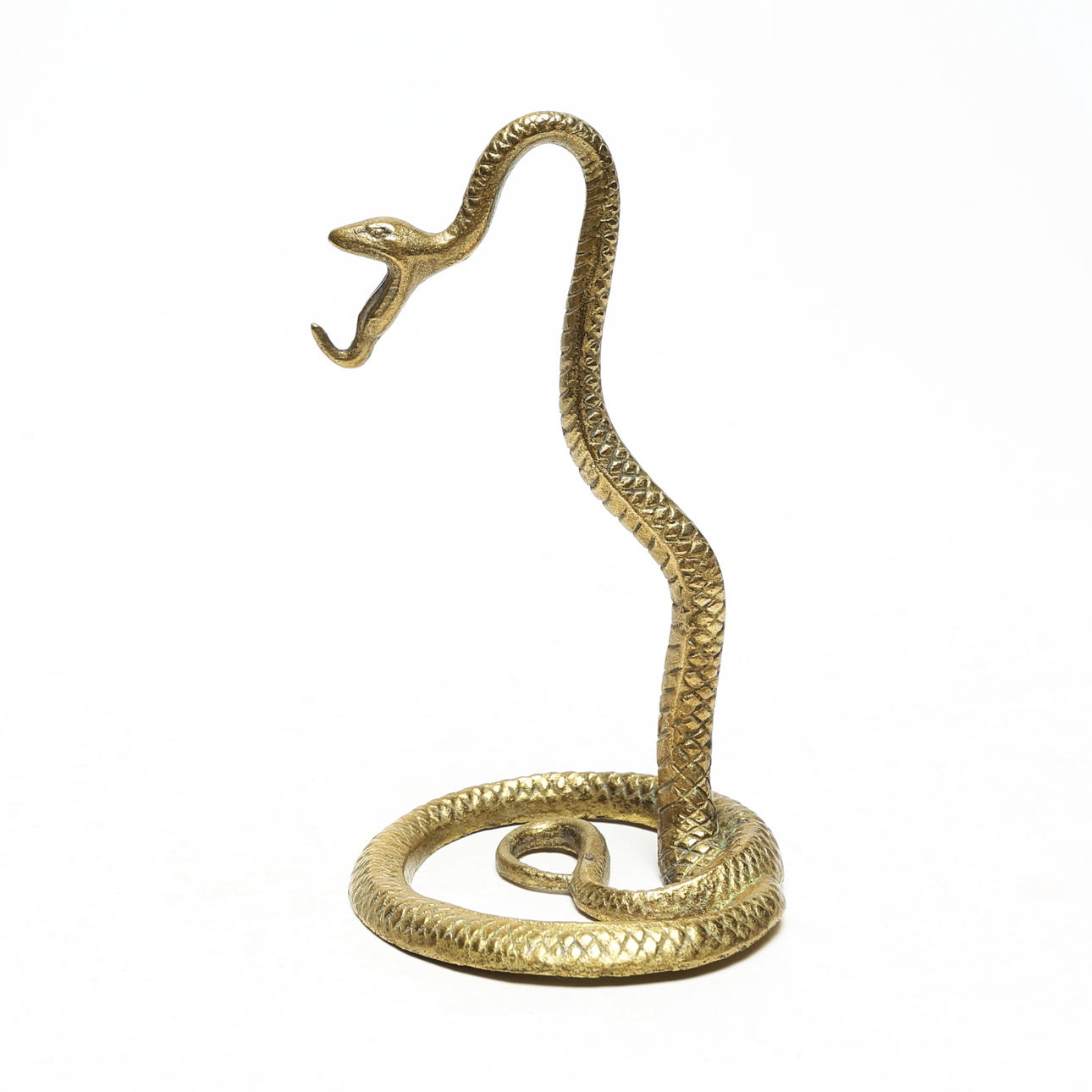 SNAKE SCULPTURE, brass.