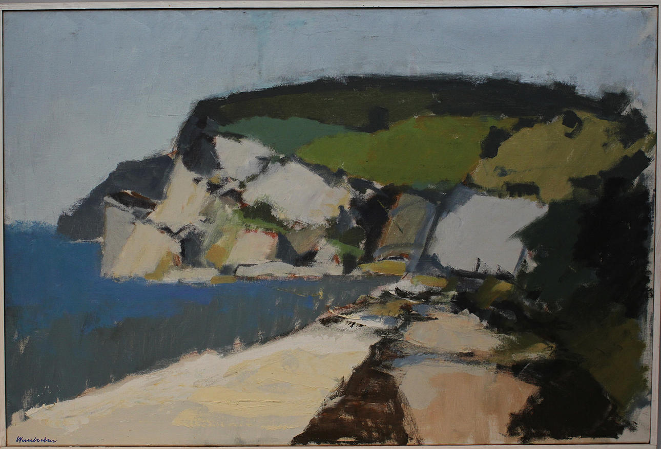 STIG WERNHEDEN. Motiv från Ven. Olja på duk. Signerad Wernheden.