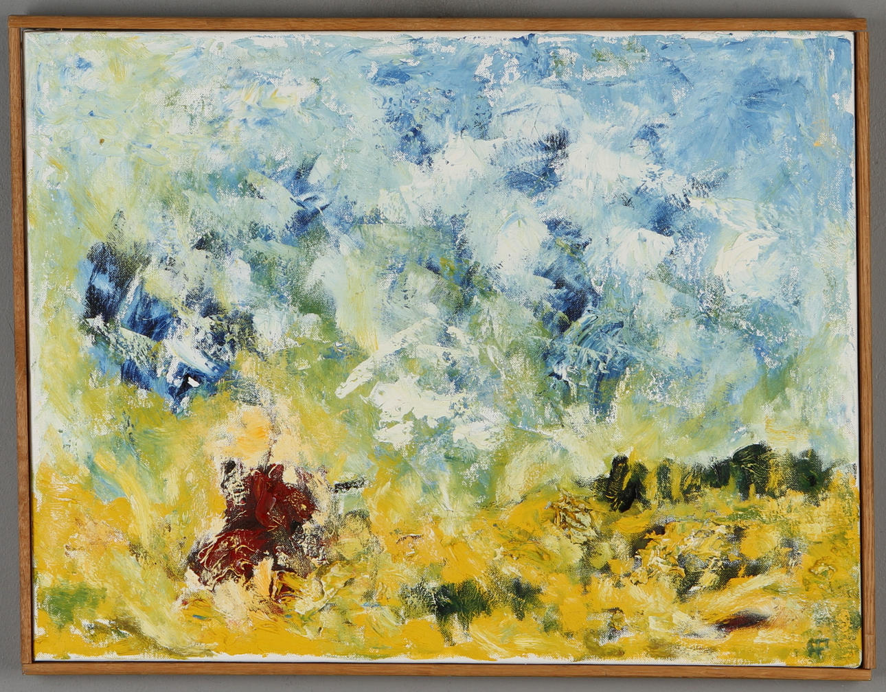 ANDERS PALMÉR. Landskapsmotiv, olja på duk, monogramsignerad.