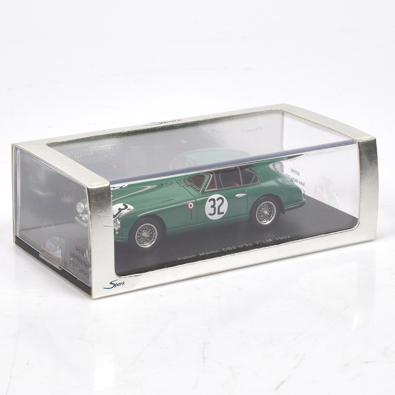 MODEL CAR, Metal/resin, Aston Martin DB2 No 32, 7th Le Mans 1952 Spark Models 1 43