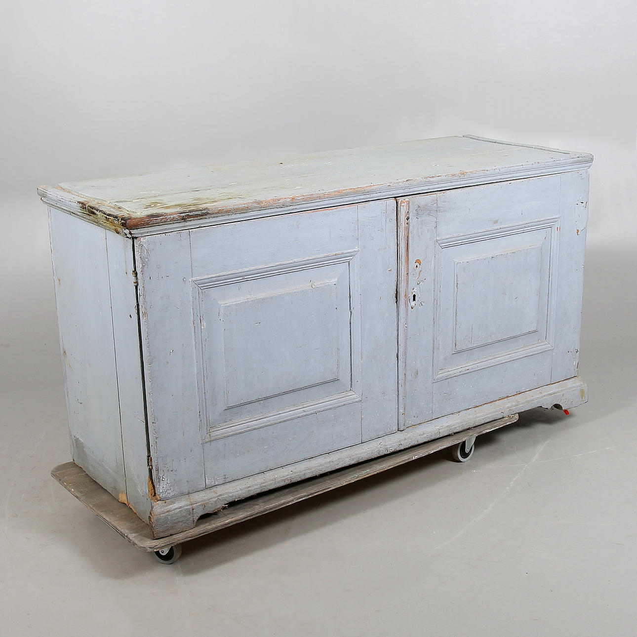 SKÅP / UNDERSKÅP, bemålad fur, Allmoge, 17/1800-tal.