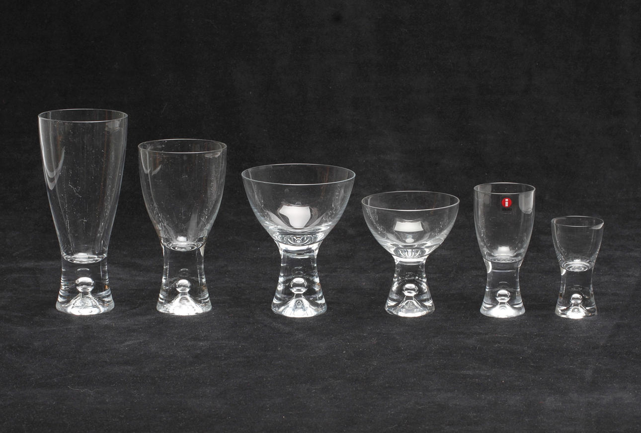 GLASSERVIS, 51 delar, "Tapio", Tapio Wirkkala, Iittala, Finland.