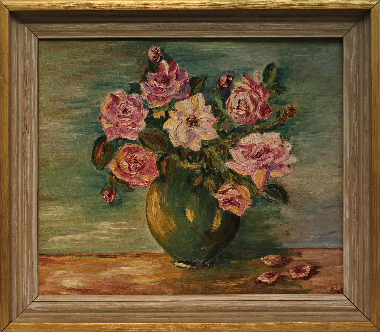 GÖTA FOGLER. Stilleben. Olja på duk. Signerad Göta och daterad -49.