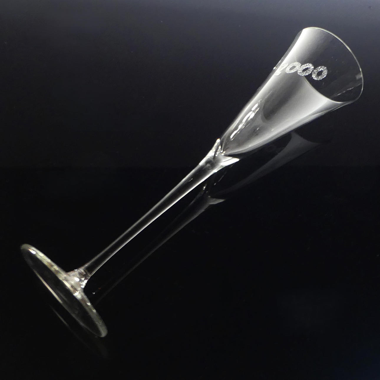 CHAMPAGNEGLAS, 9 stk., millenium 2000.