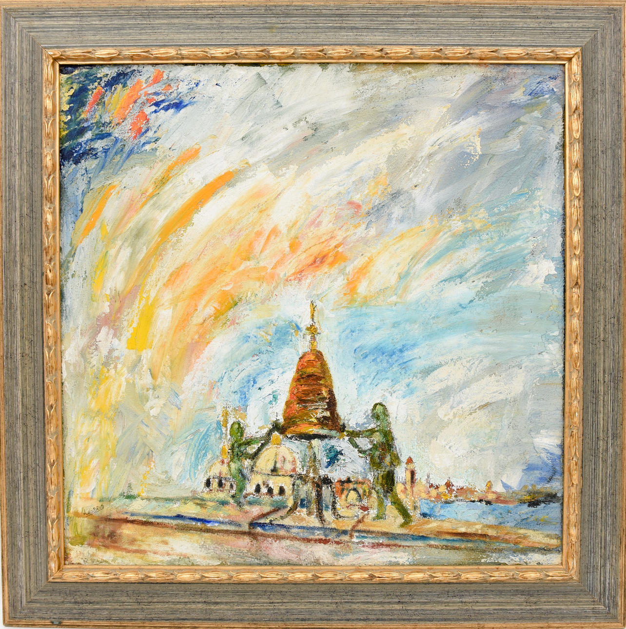 DEUS. ”Untitled”, olja på duk, signerad och daterad 96.