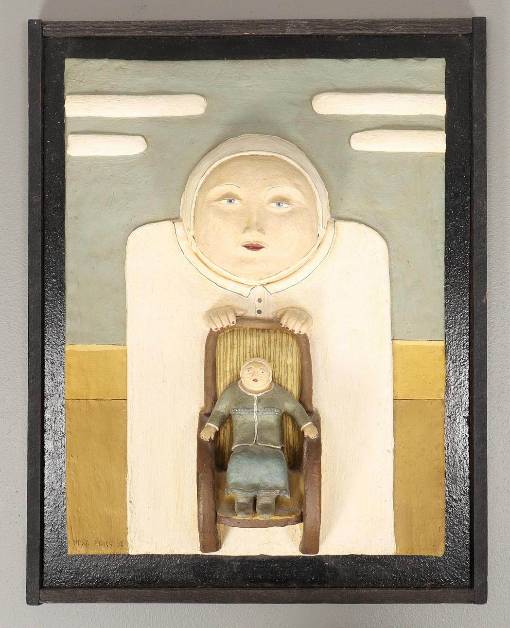 MARC BROOS keramiktavla, signerad.