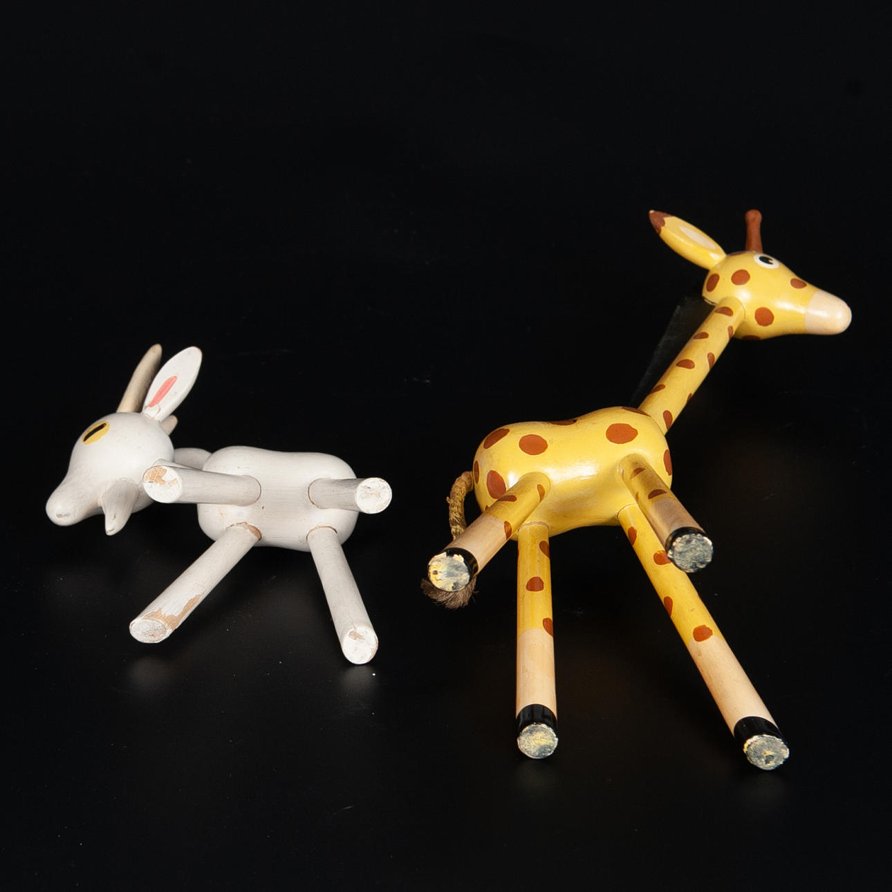 ★再値下げ★Gunnar Nylund Giraffe  GUNNAR ANDER. FIGURINE, 2 giraffe and goat, painted wood. Toys