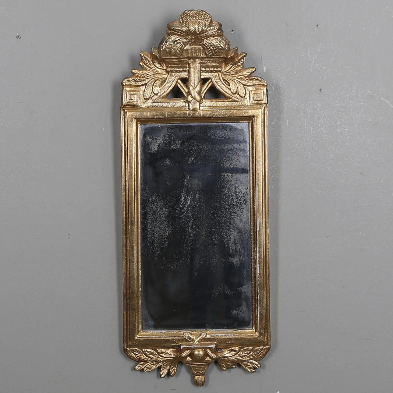 SPEGEL, gustaviansk, märkt AM, troligen Anders Malmqvist(spegelmakare 1773-1778), Kalmar hallstämpel.