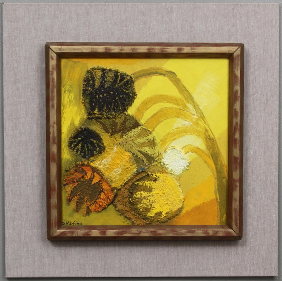 STURE WIKSTRÖM. "Object". Olja på pannå, signerad.