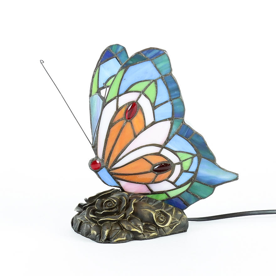 TISCHLAMPE Jugendstil, Glasmalerei.