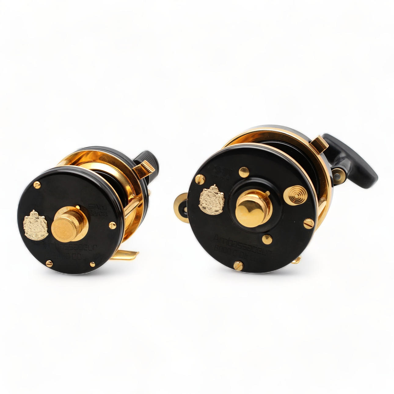 abu garcia ambassadeur 500 gold AbuGarcia 6500C Rocket Silver Right Winding Counterbalance Handle Round Basket Fishing Reel : Sports & Outdoors lasting functionality Abu Garcia Black And Gold