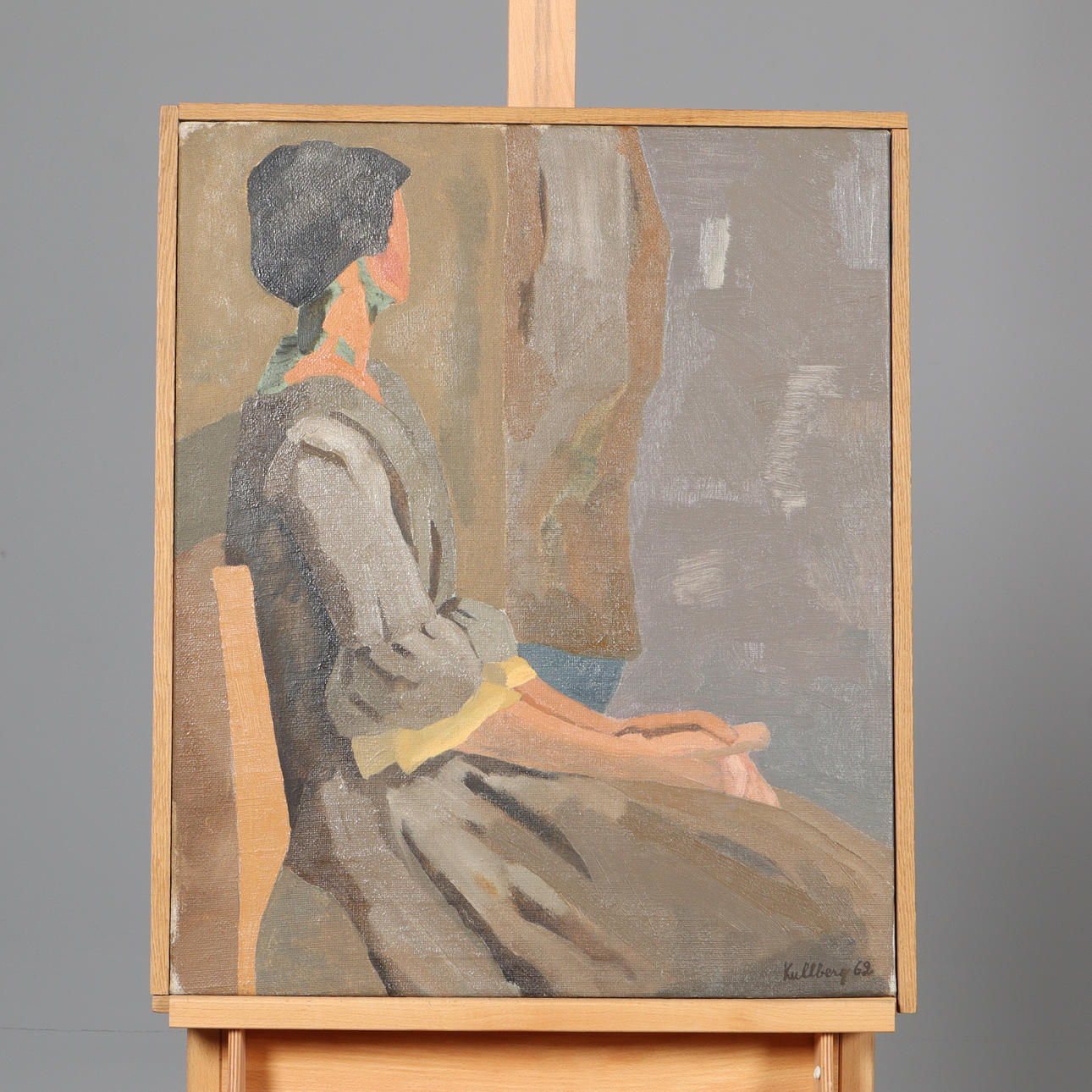 STIG KULLBERG. OIL ON CANVAS, signed and dated 62.