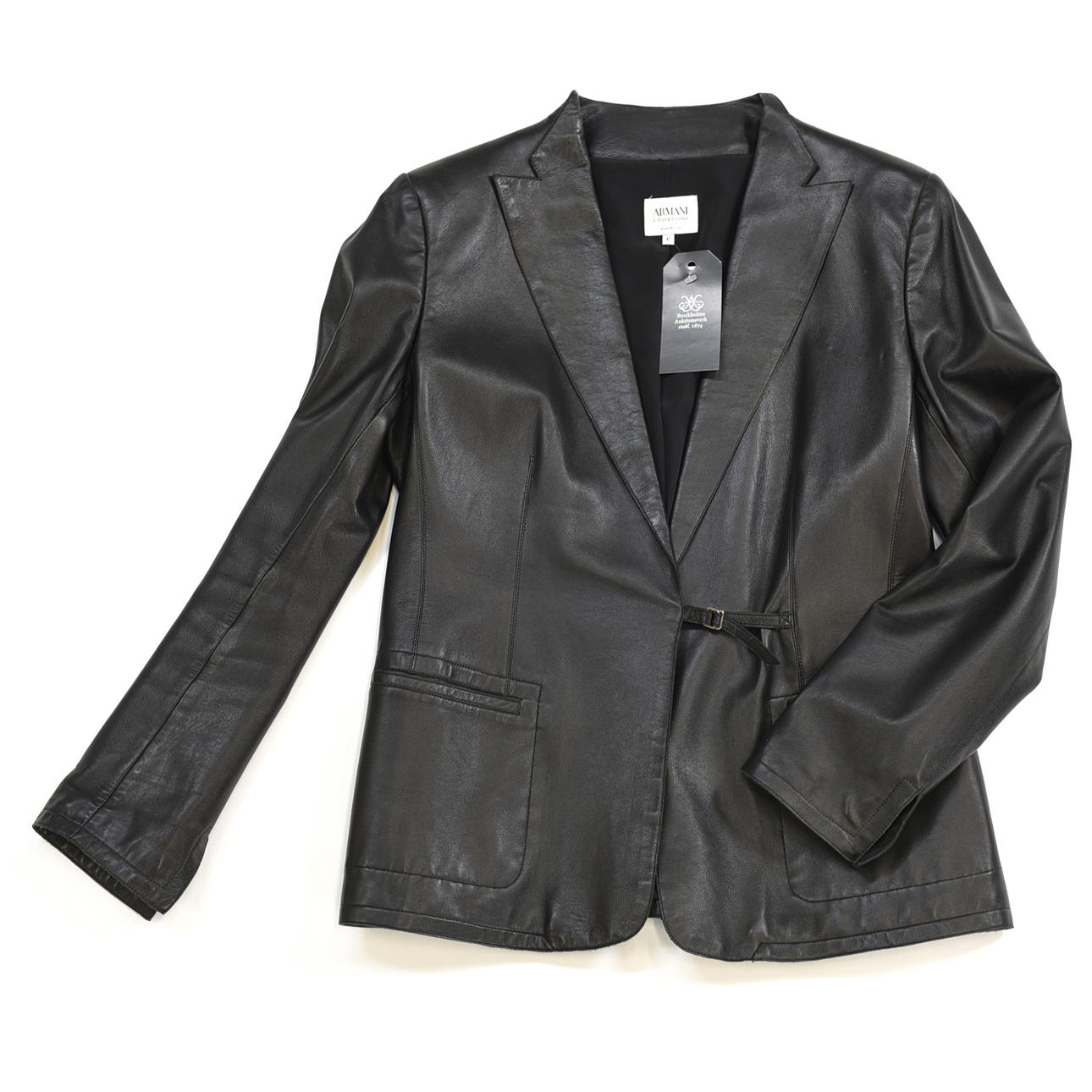 ARMANI COLLEZIONI, leather jacket, size 42/44 IT 46, millennium 
