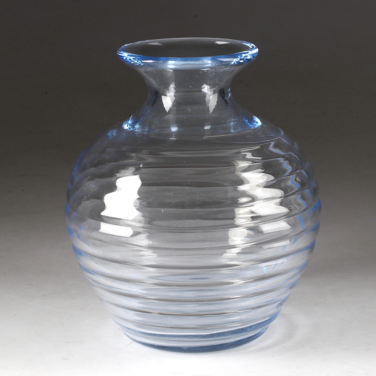 A 1930s Art Deco glass vase.