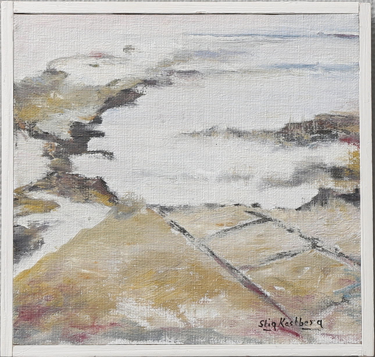 STIG KASTBERG. "Höstbukt Kesnäs". Olja på uppklistrad duk, signerad.