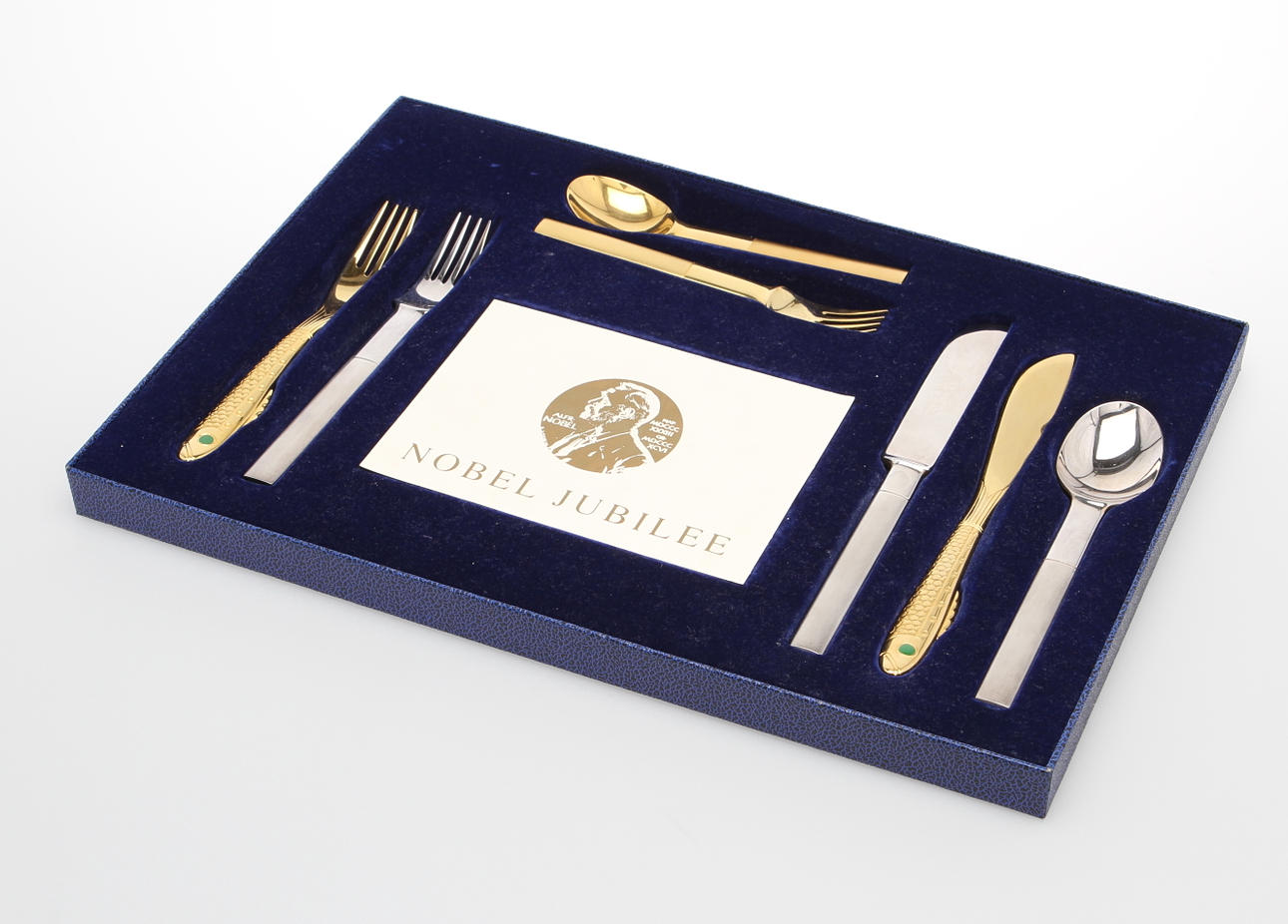 BESTICKUPPSÄTTNING, 2 st á 7 delar. "Nobel", Gunnar Cyrén, Gense.